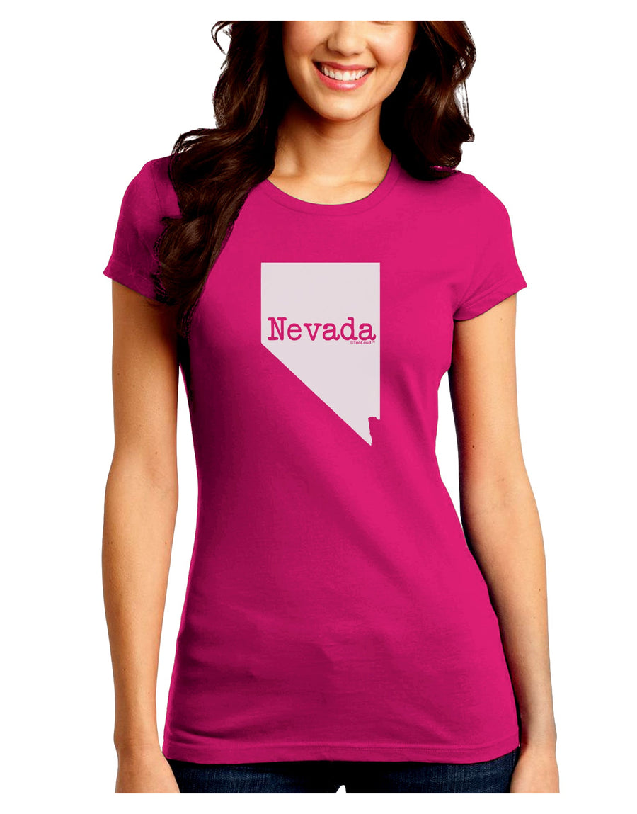 Nevada - United States Shape Juniors Crew Dark T-Shirt by TooLoud-T-Shirts Juniors Tops-TooLoud-Black-Juniors Fitted Small-Davson Sales