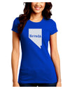 Nevada - United States Shape Juniors Crew Dark T-Shirt by TooLoud-T-Shirts Juniors Tops-TooLoud-Royal-Blue-Juniors Fitted Small-Davson Sales