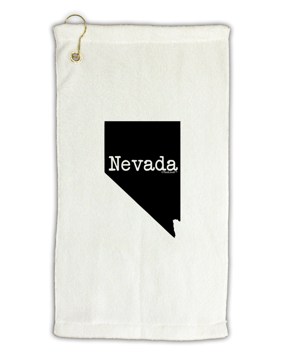 Nevada - United States Shape Micro Terry Gromet Golf Towel 16 x 25 inch by TooLoud-Golf Towel-TooLoud-White-Davson Sales