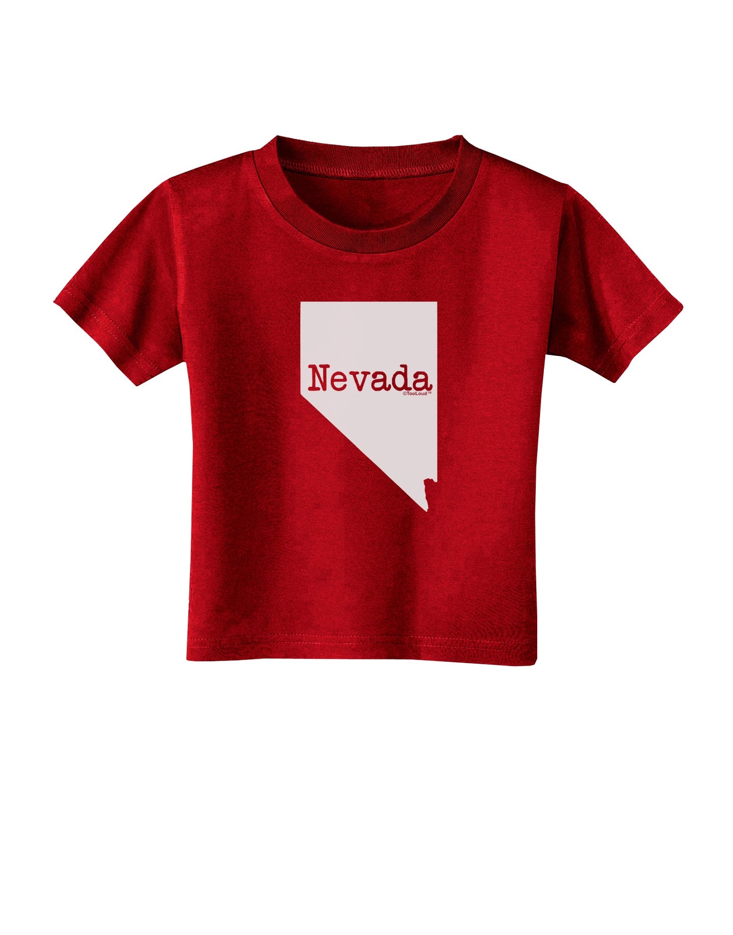 Nevada - United States Shape Toddler T-Shirt Dark by TooLoud-Toddler T-Shirt-TooLoud-Red-2T-Davson Sales