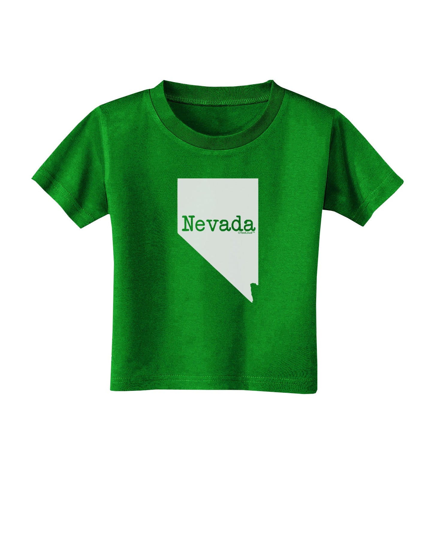 Nevada - United States Shape Toddler T-Shirt Dark by TooLoud-Toddler T-Shirt-TooLoud-Clover-Green-2T-Davson Sales