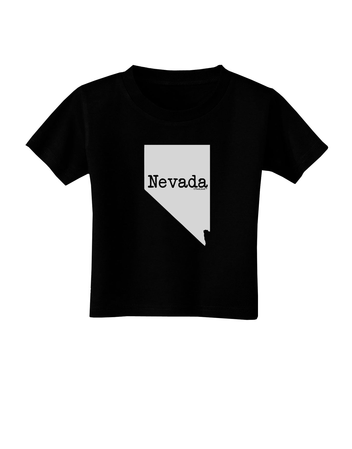 Nevada - United States Shape Toddler T-Shirt Dark by TooLoud-Toddler T-Shirt-TooLoud-Black-2T-Davson Sales