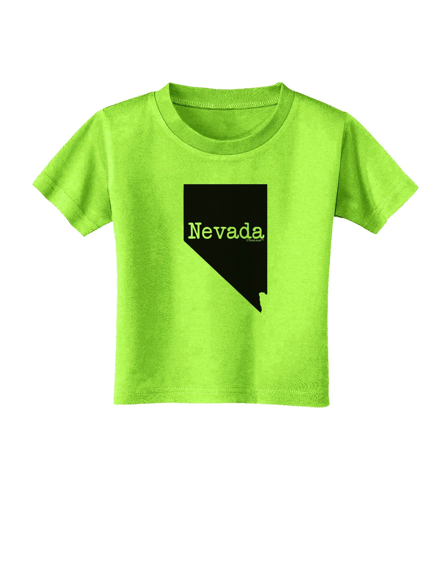 Nevada - United States Shape Toddler T-Shirt by TooLoud-Toddler T-Shirt-TooLoud-Lime-Green-2T-Davson Sales