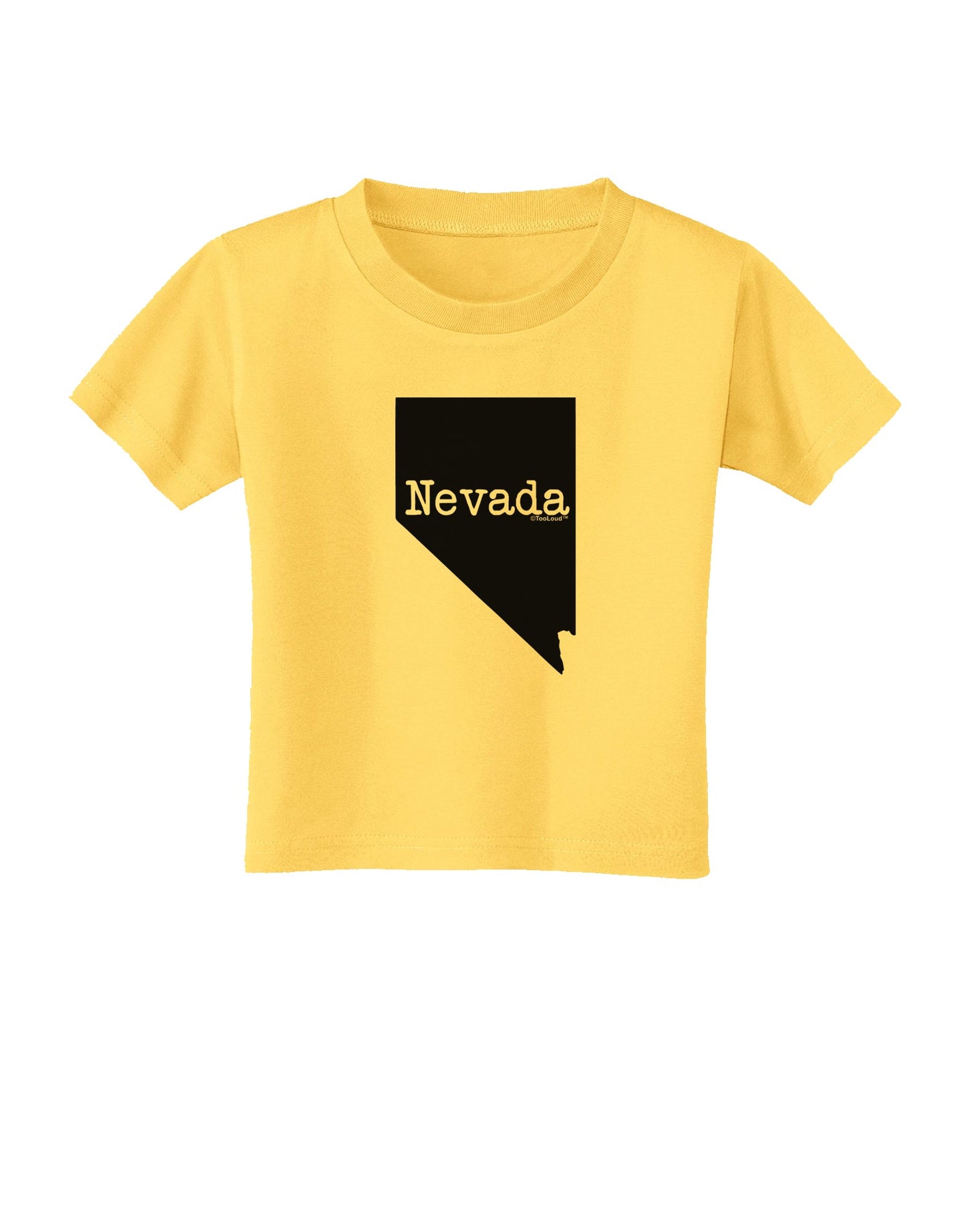Nevada - United States Shape Toddler T-Shirt by TooLoud-Toddler T-Shirt-TooLoud-Yellow-2T-Davson Sales
