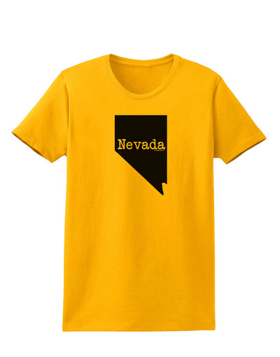 Nevada - United States Shape Womens T-Shirt by TooLoud-Womens T-Shirt-TooLoud-Gold-X-Small-Davson Sales