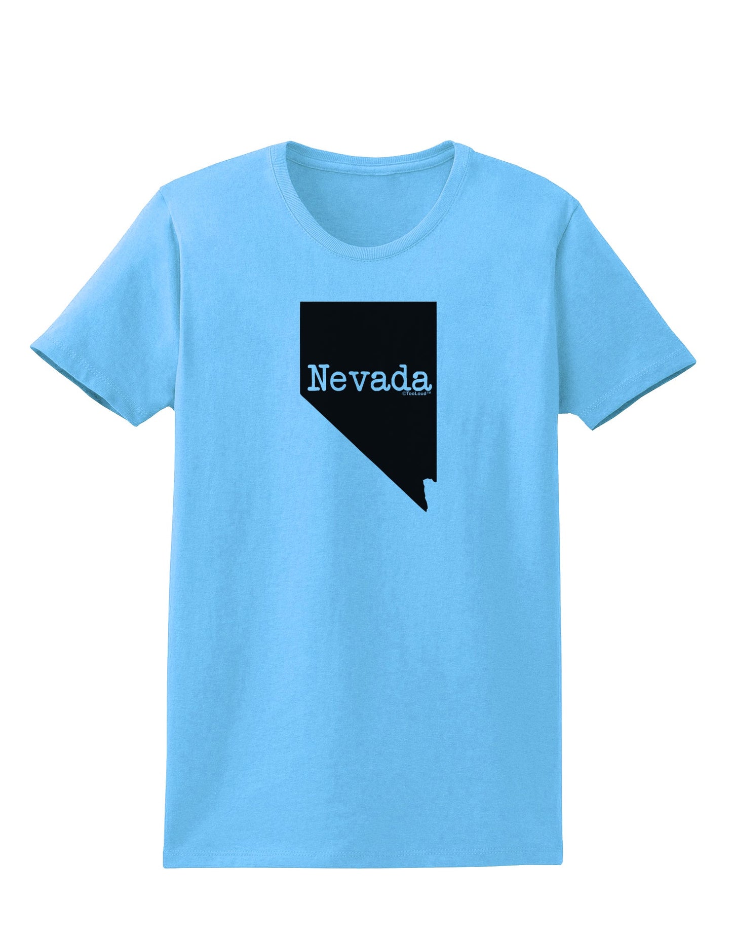 Nevada - United States Shape Womens T-Shirt by TooLoud-Womens T-Shirt-TooLoud-Aquatic-Blue-X-Small-Davson Sales