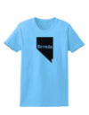 Nevada - United States Shape Womens T-Shirt by TooLoud-Womens T-Shirt-TooLoud-Aquatic-Blue-X-Small-Davson Sales