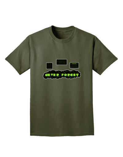 Never Forget Retro 80's Funny Adult Dark T-Shirt by TooLoud-Mens T-Shirt-TooLoud-Military-Green-Small-Davson Sales