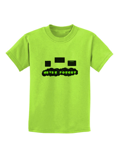 Never Forget Retro 80's Funny Childrens T-Shirt by TooLoud-Childrens T-Shirt-TooLoud-Lime-Green-X-Small-Davson Sales