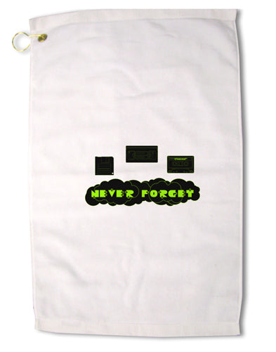 Never Forget Retro 80's Funny Premium Cotton Golf Towel - 16 x 25 inch by TooLoud-Golf Towel-TooLoud-16x25"-Davson Sales