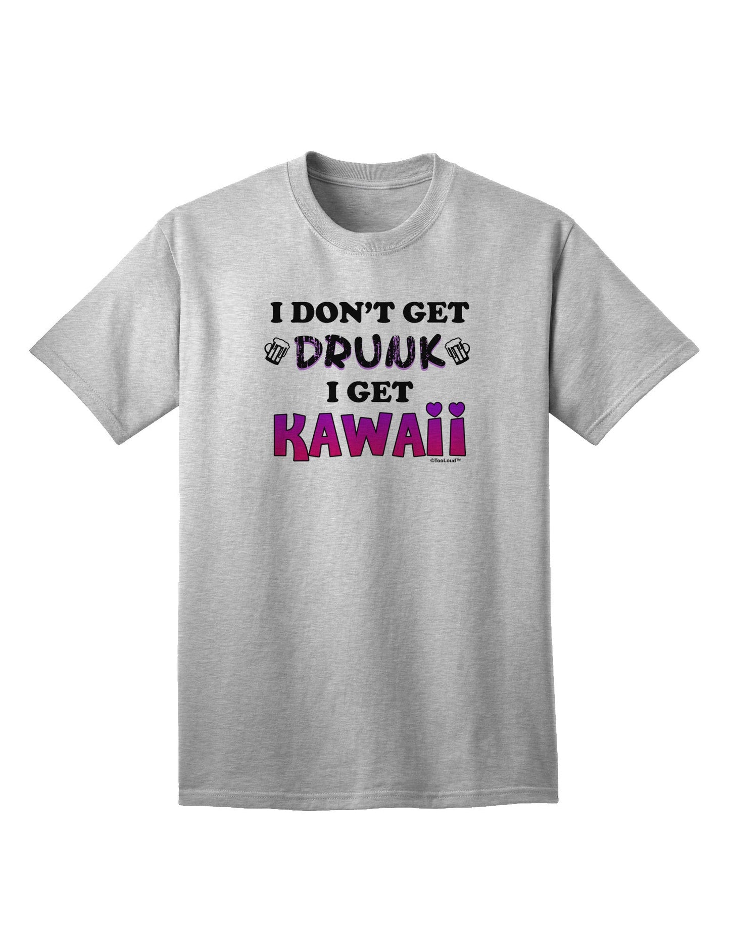 Never Intoxicated - Kawaii Adult T-Shirt: A Statement of Sobriety-Mens T-shirts-TooLoud-AshGray-Small-Davson Sales
