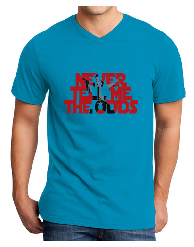 Never Tell Me The Odds Adult Dark V-Neck T-Shirt by TooLoud-TooLoud-Turquoise-Small-Davson Sales