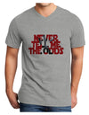 Never Tell Me The Odds Adult V-Neck T-shirt by TooLoud-Mens V-Neck T-Shirt-TooLoud-HeatherGray-Small-Davson Sales
