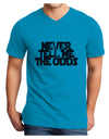 Never Tell Me The Odds Adult V-Neck T-shirt by TooLoud-Mens V-Neck T-Shirt-TooLoud-Turquoise-Small-Davson Sales