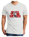 Never Tell Me The Odds Adult V-Neck T-shirt by TooLoud-Mens V-Neck T-Shirt-TooLoud-White-Small-Davson Sales