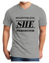 Nevertheless She Persisted Women's Rights Adult V-Neck T-shirt by TooLoud-Mens V-Neck T-Shirt-TooLoud-HeatherGray-Small-Davson Sales