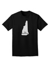 New Hampshire - United States Shape Adult Dark T-Shirt by TooLoud-Mens T-Shirt-TooLoud-Black-Small-Davson Sales