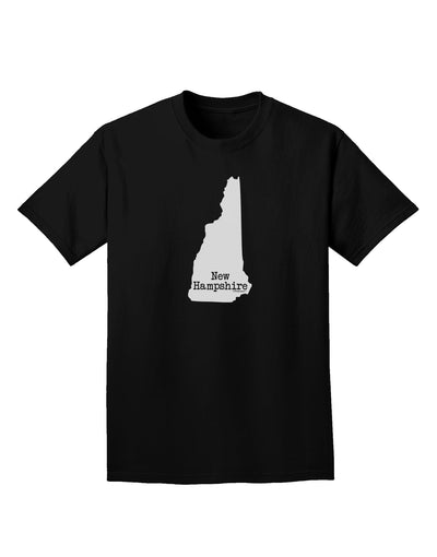 New Hampshire - United States Shape Adult Dark T-Shirt by TooLoud-Mens T-Shirt-TooLoud-Black-Small-Davson Sales