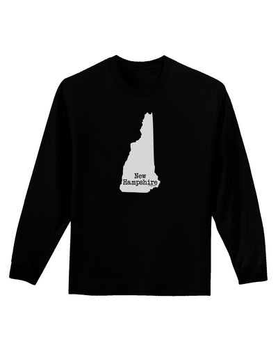 New Hampshire - United States Shape Adult Long Sleeve Dark T-Shirt by TooLoud-TooLoud-Black-Small-Davson Sales