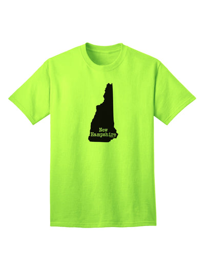 New Hampshire - United States Shape Adult T-Shirt: A Stylish Addition to Your Wardrobe by TooLoud-Mens T-shirts-TooLoud-Neon-Green-Small-Davson Sales