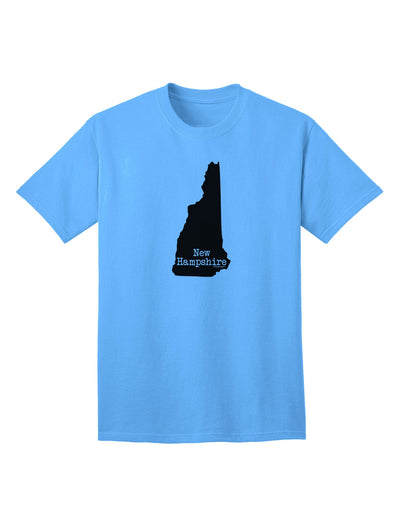 New Hampshire - United States Shape Adult T-Shirt: A Stylish Addition to Your Wardrobe by TooLoud-Mens T-shirts-TooLoud-Aquatic-Blue-Small-Davson Sales