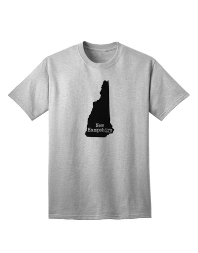 New Hampshire - United States Shape Adult T-Shirt: A Stylish Addition to Your Wardrobe by TooLoud-Mens T-shirts-TooLoud-AshGray-Small-Davson Sales