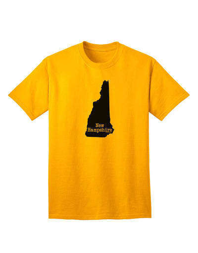 New Hampshire - United States Shape Adult T-Shirt: A Stylish Addition to Your Wardrobe by TooLoud-Mens T-shirts-TooLoud-Gold-Small-Davson Sales