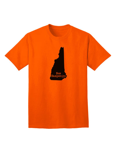 New Hampshire - United States Shape Adult T-Shirt: A Stylish Addition to Your Wardrobe by TooLoud-Mens T-shirts-TooLoud-Orange-Small-Davson Sales