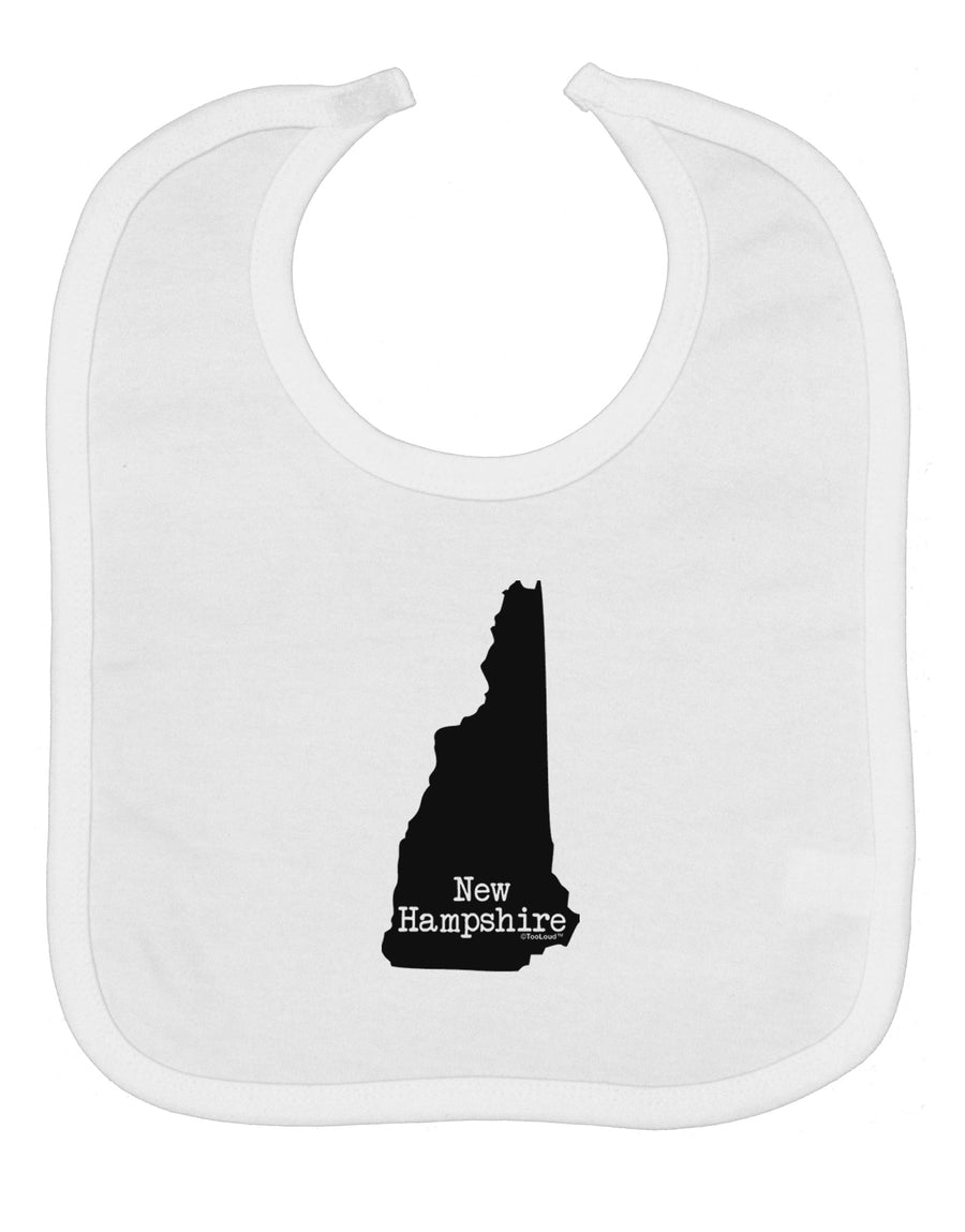 New Hampshire - United States Shape Baby Bib by TooLoud