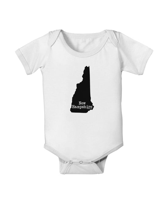 New Hampshire - United States Shape Baby Romper Bodysuit by TooLoud-Baby Romper-TooLoud-White-06-Months-Davson Sales
