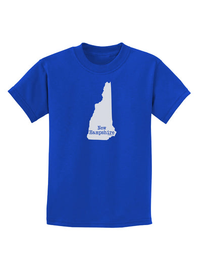 New Hampshire - United States Shape Childrens Dark T-Shirt by TooLoud-Childrens T-Shirt-TooLoud-Royal-Blue-X-Small-Davson Sales