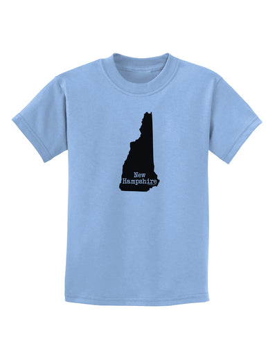 New Hampshire - United States Shape Childrens T-Shirt by TooLoud-Childrens T-Shirt-TooLoud-Light-Blue-X-Small-Davson Sales