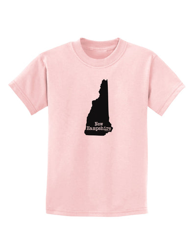 New Hampshire - United States Shape Childrens T-Shirt by TooLoud-Childrens T-Shirt-TooLoud-PalePink-X-Small-Davson Sales