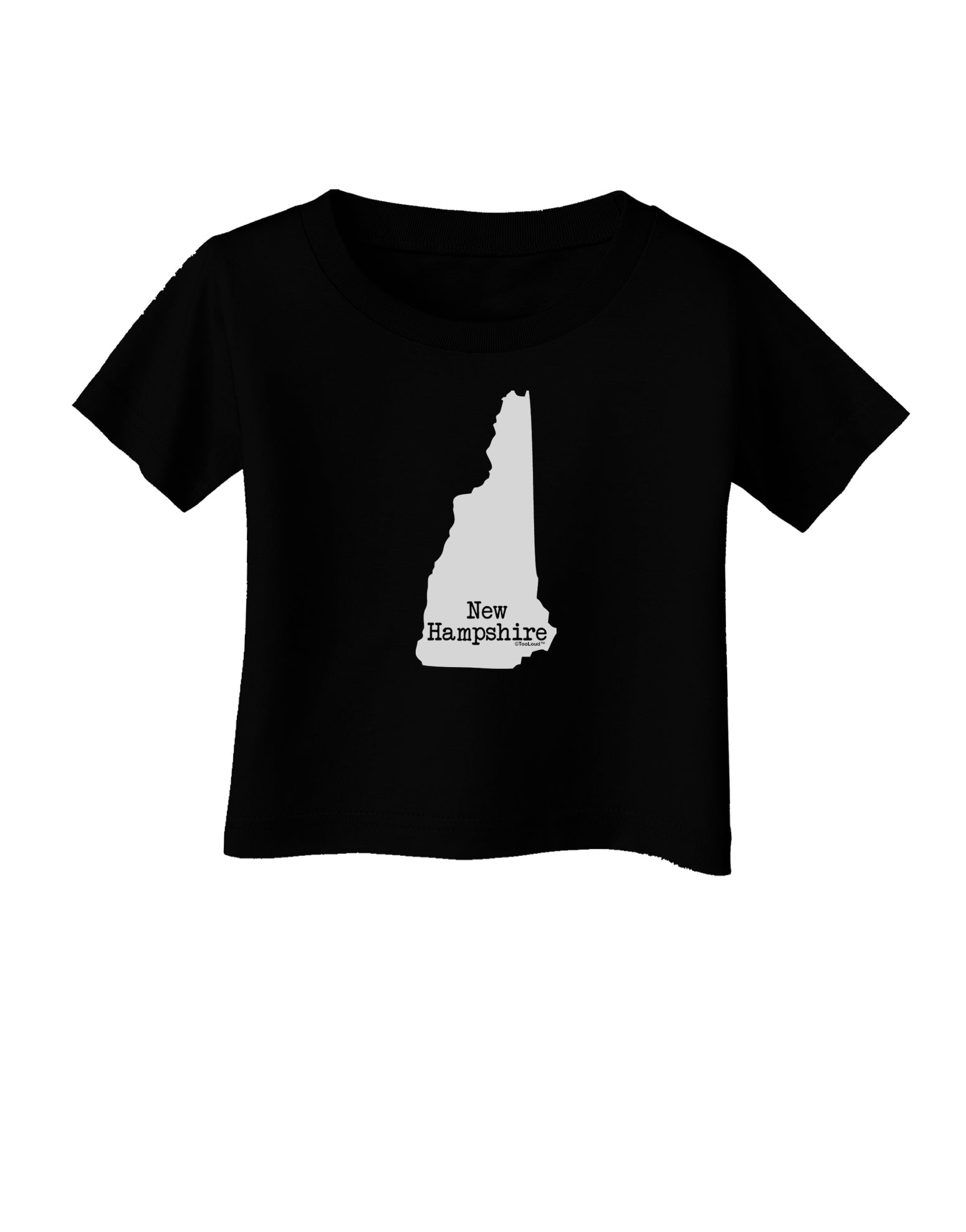 New Hampshire - United States Shape Infant T-Shirt Dark by TooLoud-Infant T-Shirt-TooLoud-Black-06-Months-Davson Sales