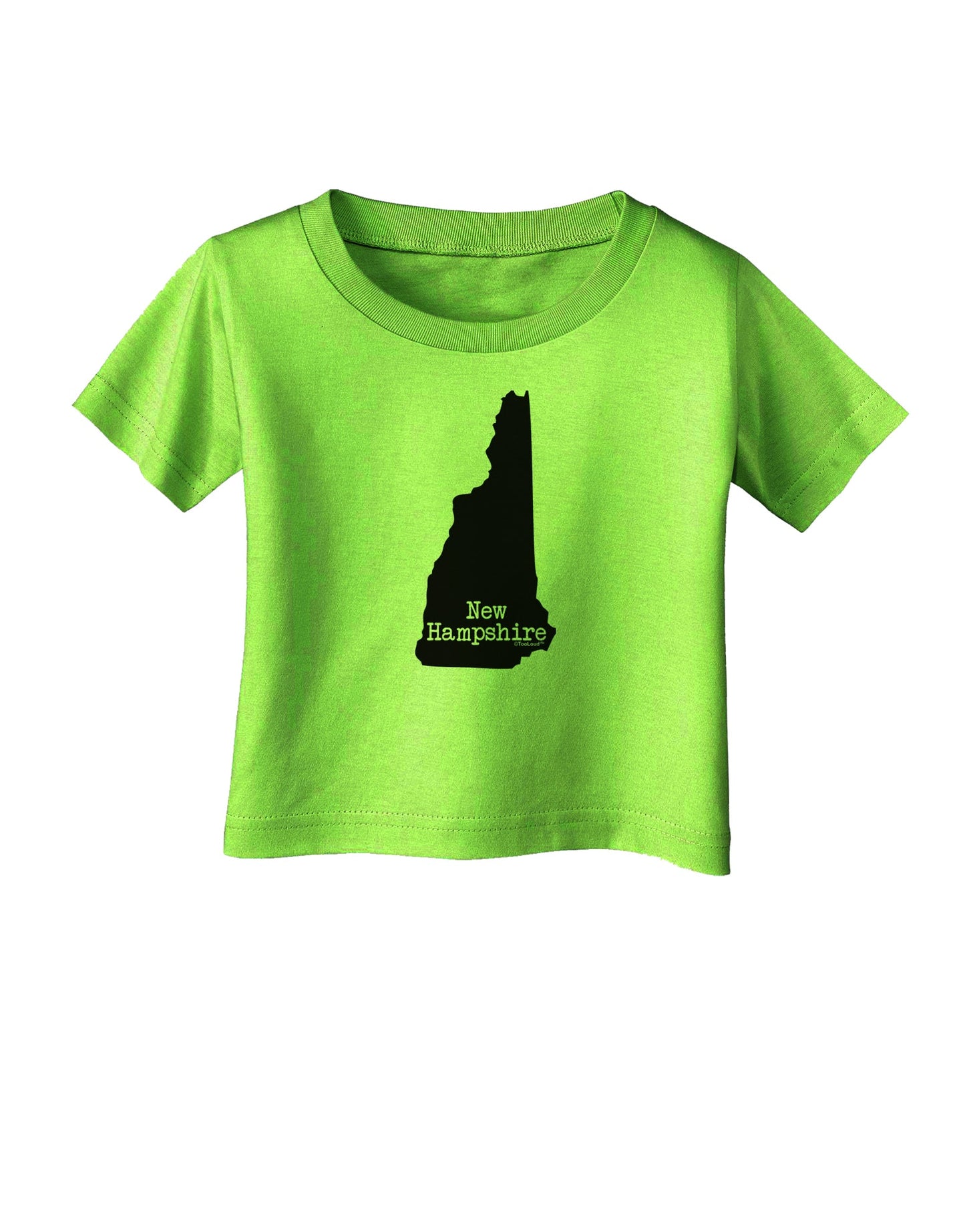 New Hampshire - United States Shape Infant T-Shirt by TooLoud-Infant T-Shirt-TooLoud-Lime-Green-06-Months-Davson Sales