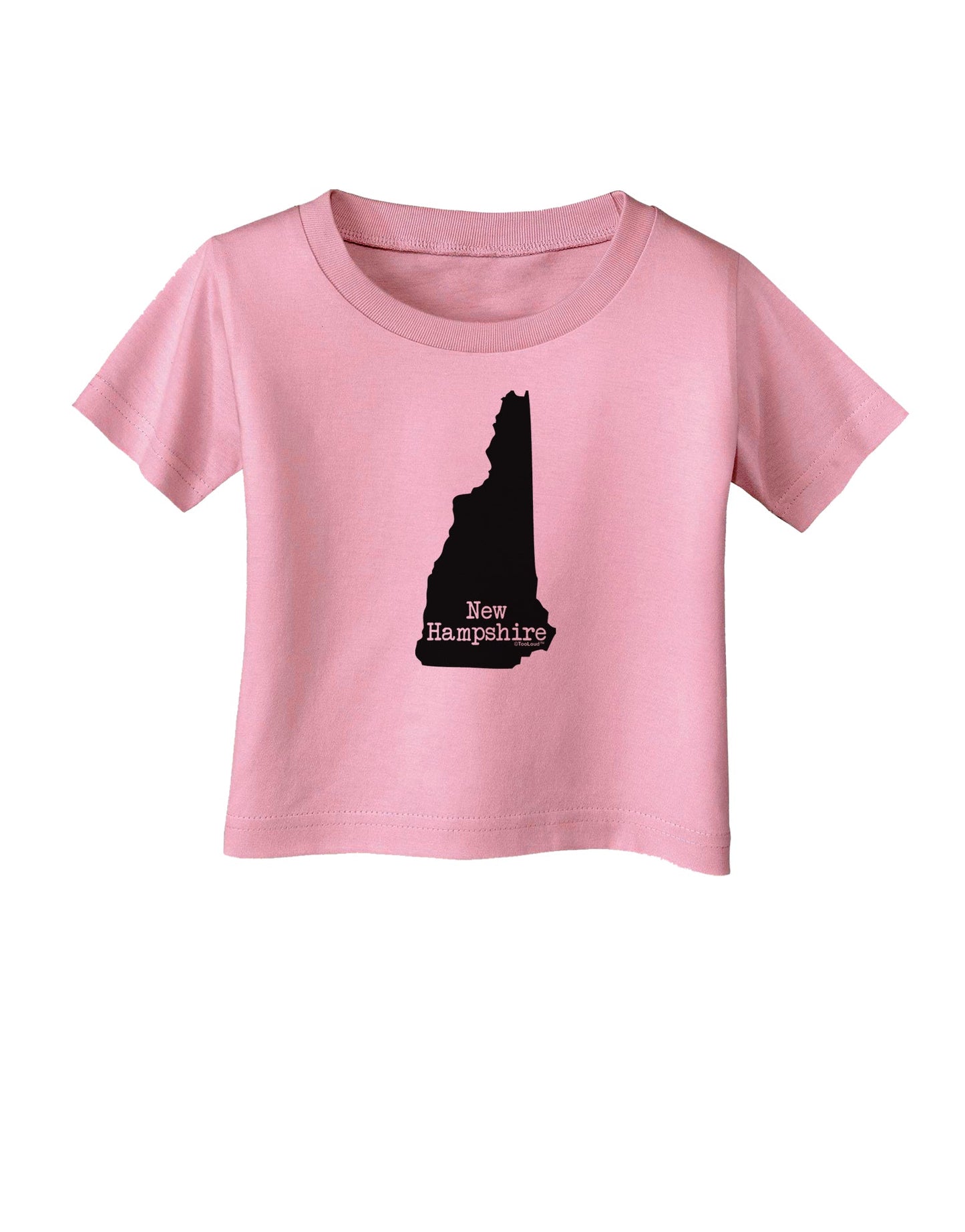 New Hampshire - United States Shape Infant T-Shirt by TooLoud-Infant T-Shirt-TooLoud-Candy-Pink-06-Months-Davson Sales