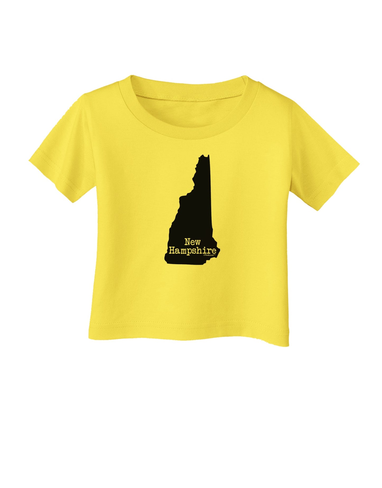 New Hampshire - United States Shape Infant T-Shirt by TooLoud-Infant T-Shirt-TooLoud-Yellow-06-Months-Davson Sales