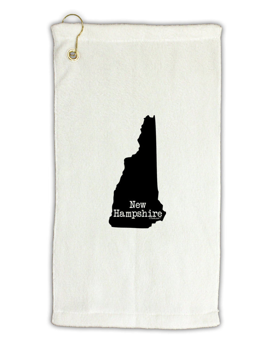 New Hampshire - United States Shape Micro Terry Gromet Golf Towel 16 x 25 inch by TooLoud-Golf Towel-TooLoud-White-Davson Sales