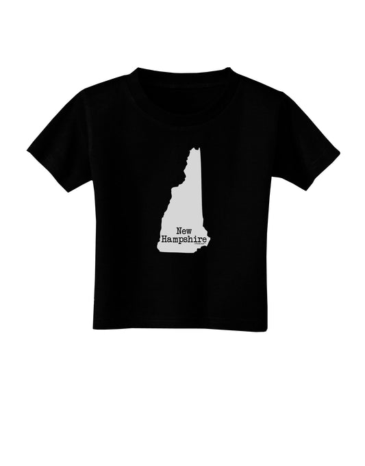 New Hampshire - United States Shape Toddler T-Shirt Dark by TooLoud-Toddler T-Shirt-TooLoud-Black-2T-Davson Sales