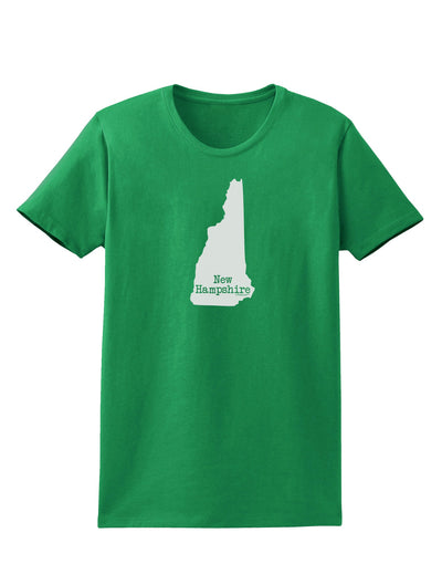 New Hampshire - United States Shape Womens Dark T-Shirt by TooLoud-Womens T-Shirt-TooLoud-Kelly-Green-X-Small-Davson Sales