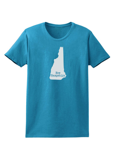 New Hampshire - United States Shape Womens Dark T-Shirt by TooLoud-Womens T-Shirt-TooLoud-Turquoise-X-Small-Davson Sales