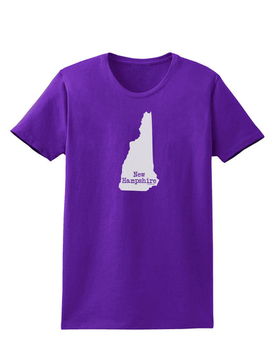 New Hampshire - United States Shape Womens Dark T-Shirt by TooLoud-Womens T-Shirt-TooLoud-Purple-X-Small-Davson Sales