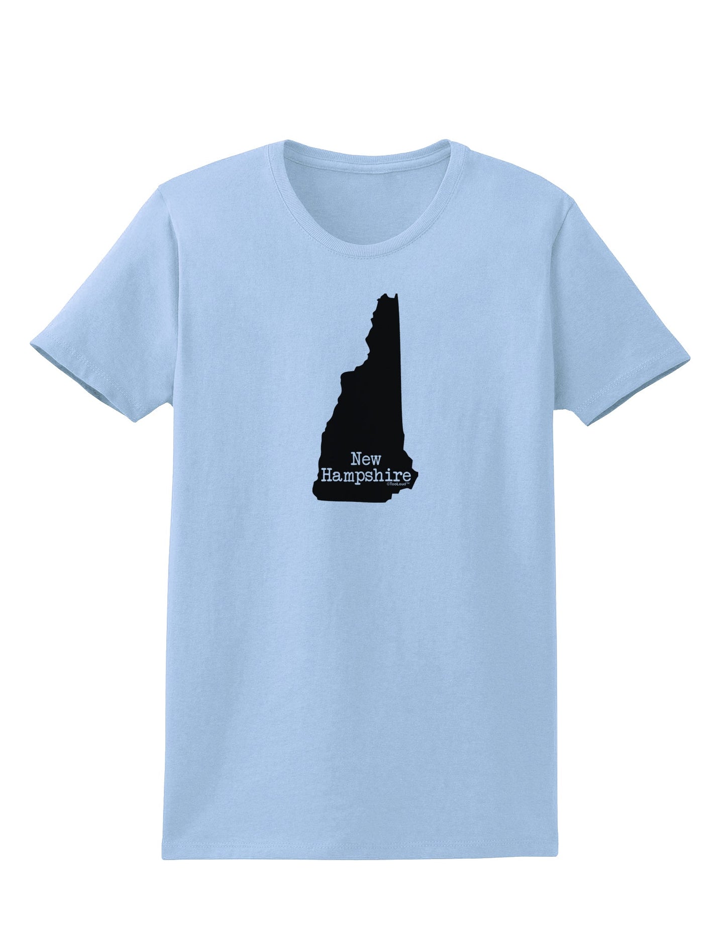 New Hampshire - United States Shape Womens T-Shirt by TooLoud-Womens T-Shirt-TooLoud-Light-Blue-X-Small-Davson Sales