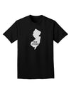 New Jersey - United States Shape Adult Dark T-Shirt by TooLoud-Mens T-Shirt-TooLoud-Black-Small-Davson Sales