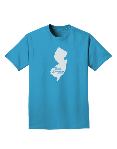 New Jersey - United States Shape Adult Dark T-Shirt by TooLoud-Mens T-Shirt-TooLoud-Turquoise-Small-Davson Sales