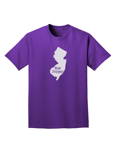 New Jersey - United States Shape Adult Dark T-Shirt by TooLoud-Mens T-Shirt-TooLoud-Purple-Small-Davson Sales