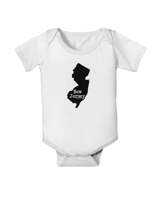 New Jersey - United States Shape Baby Romper Bodysuit by TooLoud-Baby Romper-TooLoud-White-06-Months-Davson Sales