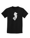 New Jersey - United States Shape Childrens Dark T-Shirt by TooLoud-Childrens T-Shirt-TooLoud-Black-X-Small-Davson Sales