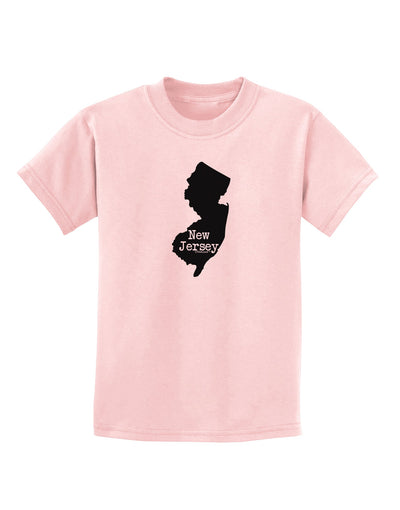 New Jersey - United States Shape Childrens T-Shirt by TooLoud-Childrens T-Shirt-TooLoud-PalePink-X-Small-Davson Sales