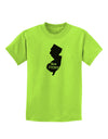 New Jersey - United States Shape Childrens T-Shirt by TooLoud-Childrens T-Shirt-TooLoud-Lime-Green-X-Small-Davson Sales